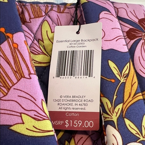 Vera Bradley Floral Quilted Backpack - Picture 3 of 6